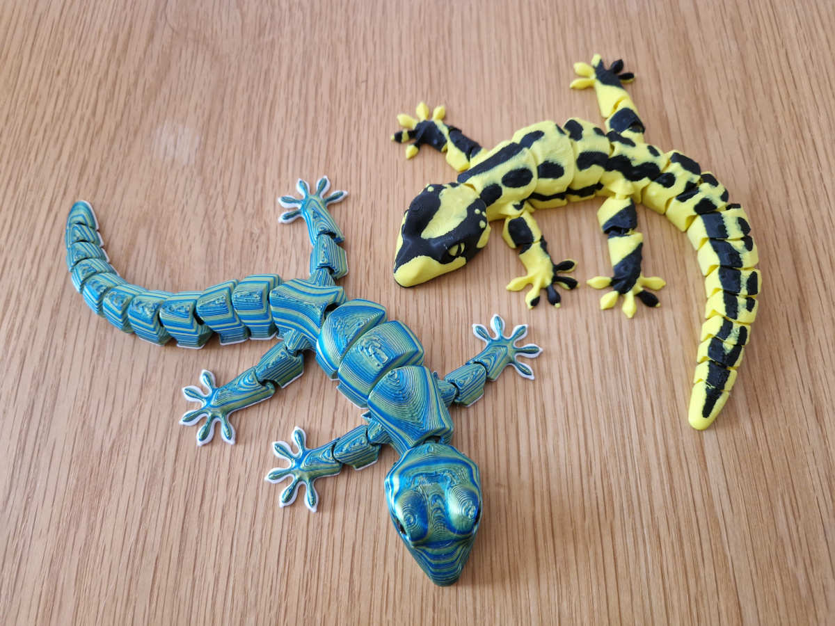 3D printed articulated geckos